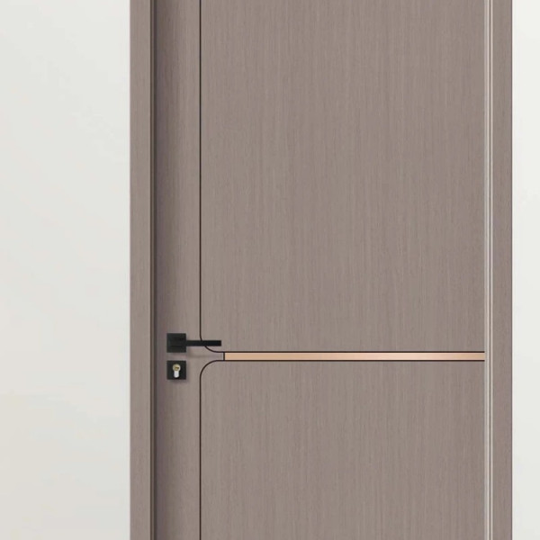 Translucent Oak No.2 + Brushed Copper Zero-Degree Interior Door QC-002