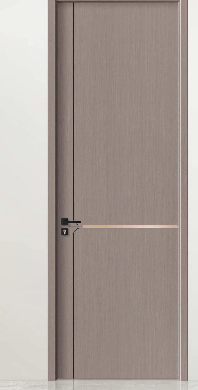 Translucent Oak No.2 + Brushed Copper Zero-Degree Interior Door QC-002